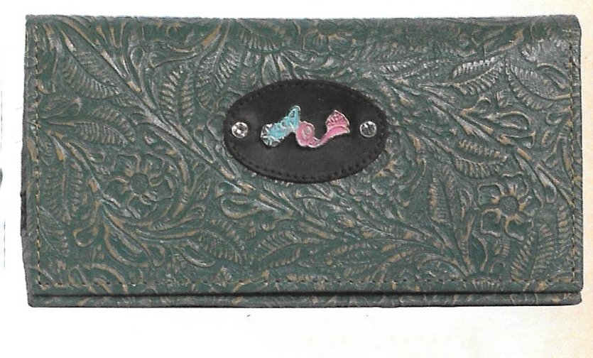Arena Queen Stamped Flower Vine Wallet