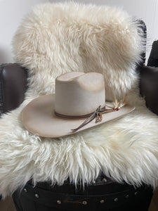 White 100X Nodal Felt Cowboy Hat